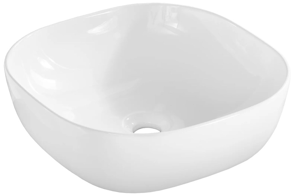 Comad Adele White badkamermeubel 80cm wit mat met waskom en toppaneel eiken