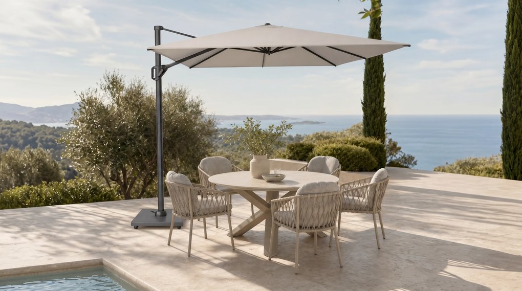 Tuinset 6 personen 220 cm Rope Zand/Beige Lifestyle Garden Furniture Morano/Tavano