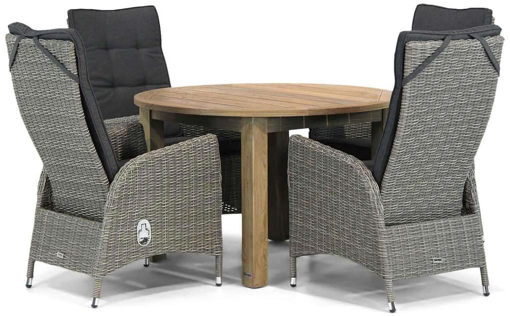 Garden Collections Lincoln/Brighton 120 cm rond dining tuinset 5-delig