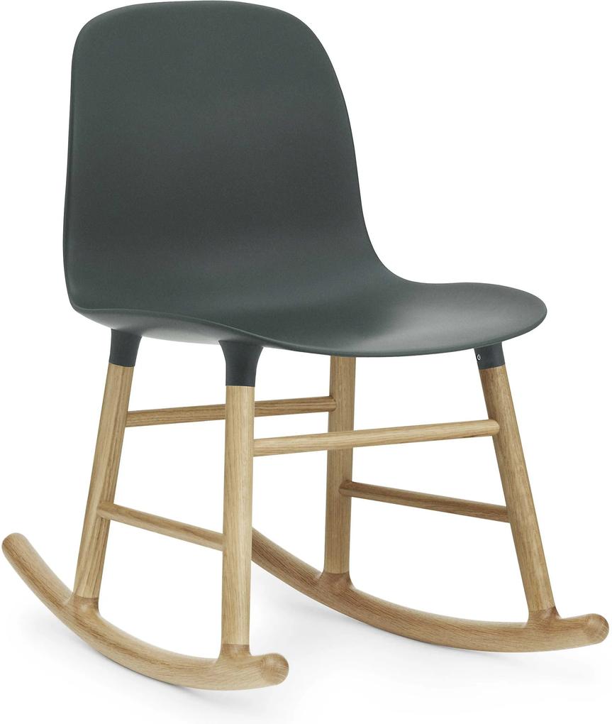 Normann Copenhagen Form Rocking Chair schommelstoel met eiken onderstel groen