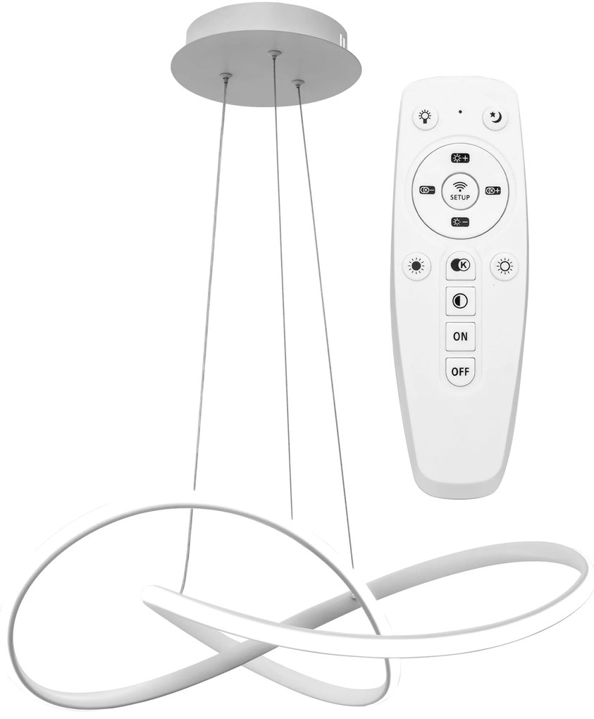 Hangring Plafondlamp Modern LED Afstandsbediening APP396-CP Wit