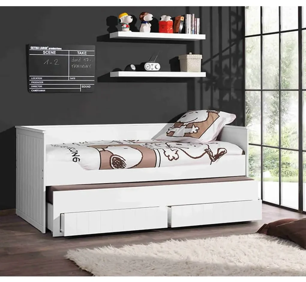 Vipack Wandschappen Robin 2 st hout wit