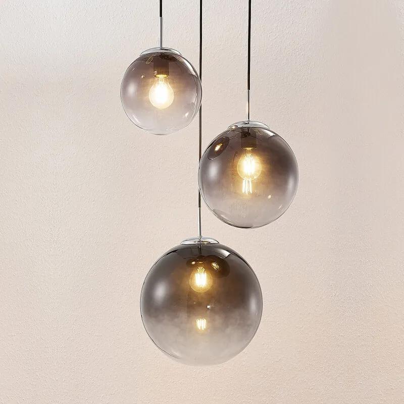 Robyn glazen hanglamp, 3-lamps - lampen-24