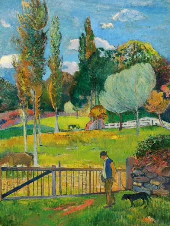 Kunstreproductie A Walk in The Park, Paul Gauguin