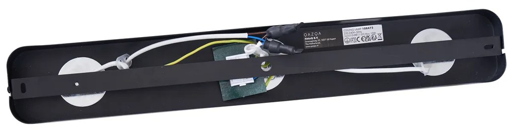 Afgerond plafondspot zwart GU10 35mm 3-lichts draai- en kantelbaar - Kate