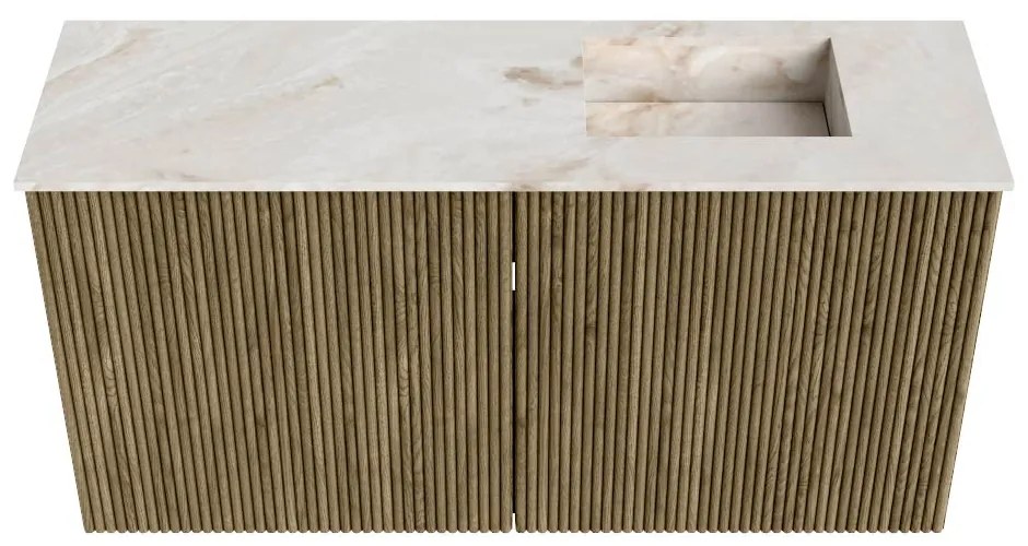 Mondiaz Joya DLux 80cm toiletmeubel dusk met wastafel faye rechts 1 kraangat frappe