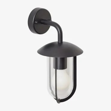 Borena Rvs Buitenwandlamp Zwart - Sklum