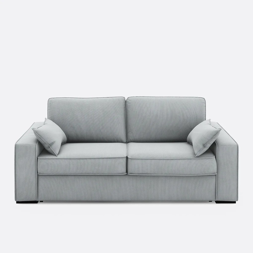 Slaapbank van fluweel, 2, 3 of 4 zits, Comfort Bultex®, Cecilia
