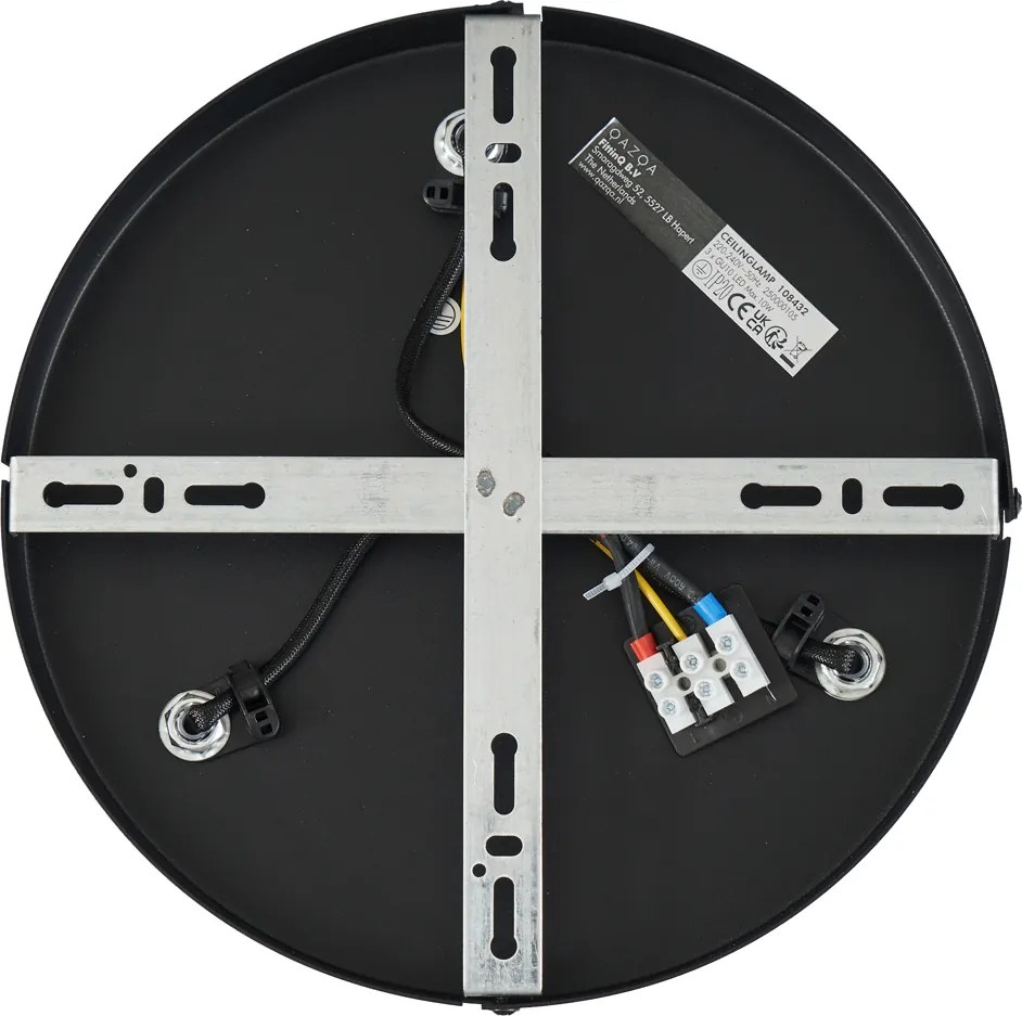 Ronde plafondspot donker brons rond 3-lichts draai- en kantelbaar - Veerle