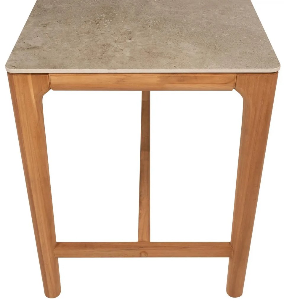 Taste by 4 Seasons Liam tuintafel teak counter tafel met keramisch blad 220 x 100 cm      beige weerbestendig