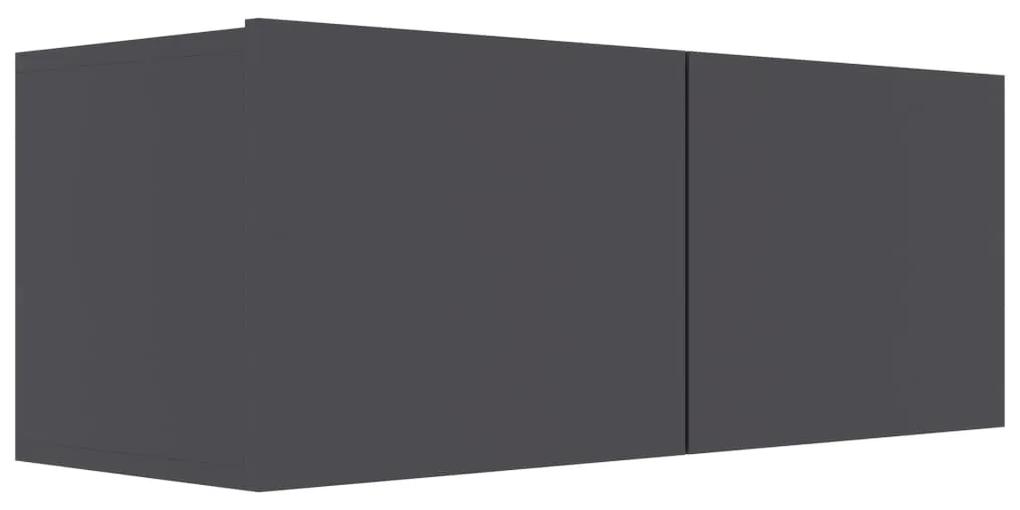 vidaXL Tv-meubel 80x30x30 cm bewerkt hout grijs
