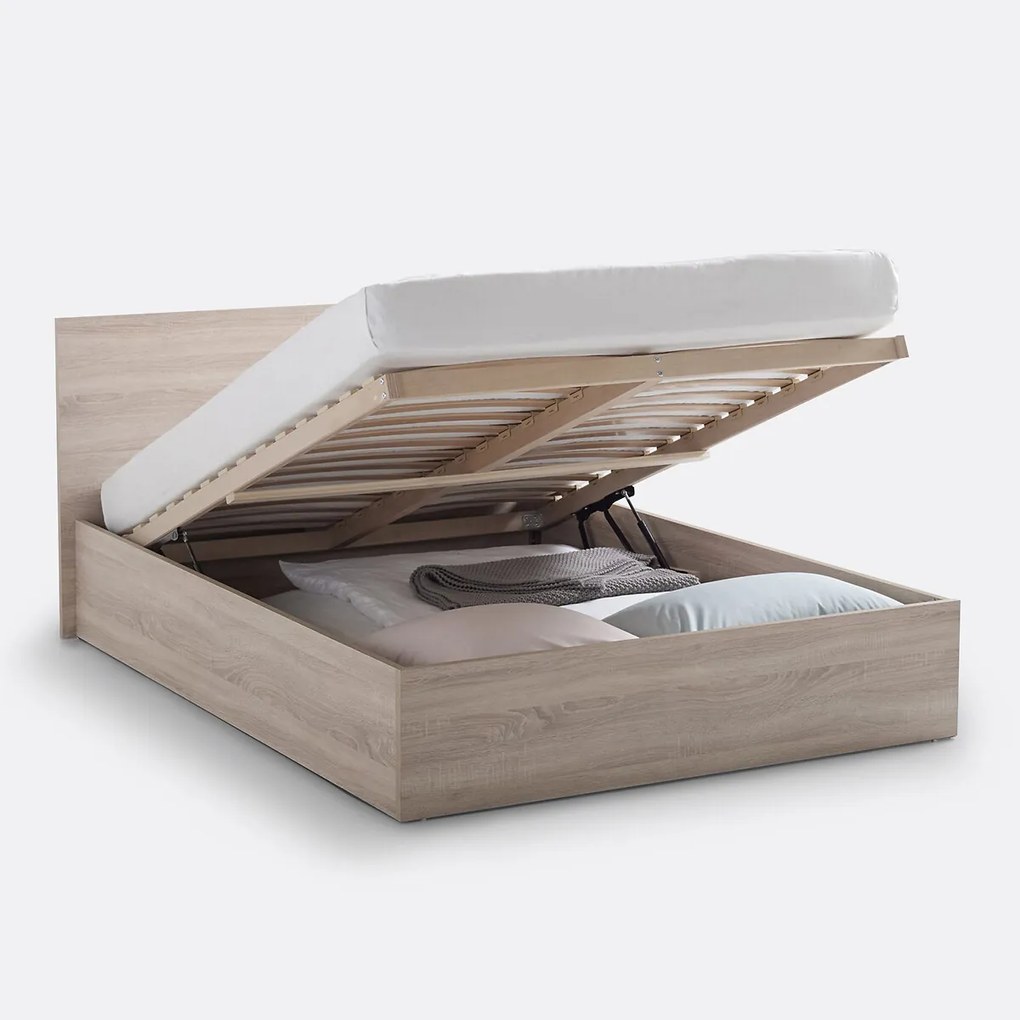 Kofferbed met ophefbare lattenbodem, Cladie