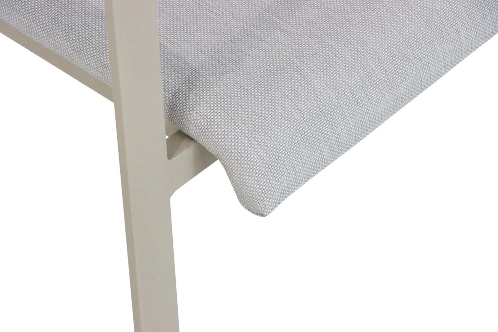 Tuinset 6 personen 240 cm Aluminium/textileen Taupe Lifestyle Garden Furniture Rome/Weave
