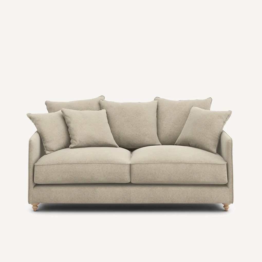 3-zits compacte slaapbank in linnen fluweel, LAZARE