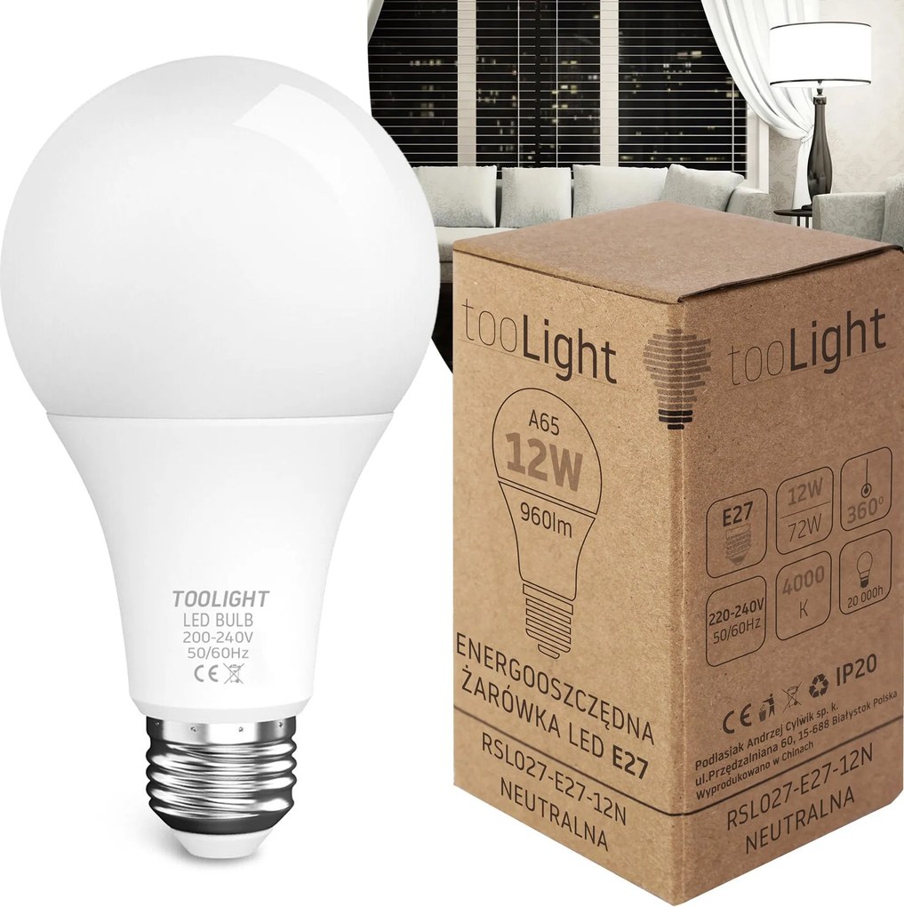 LED lamp RSL027 E27 12W Neutral
