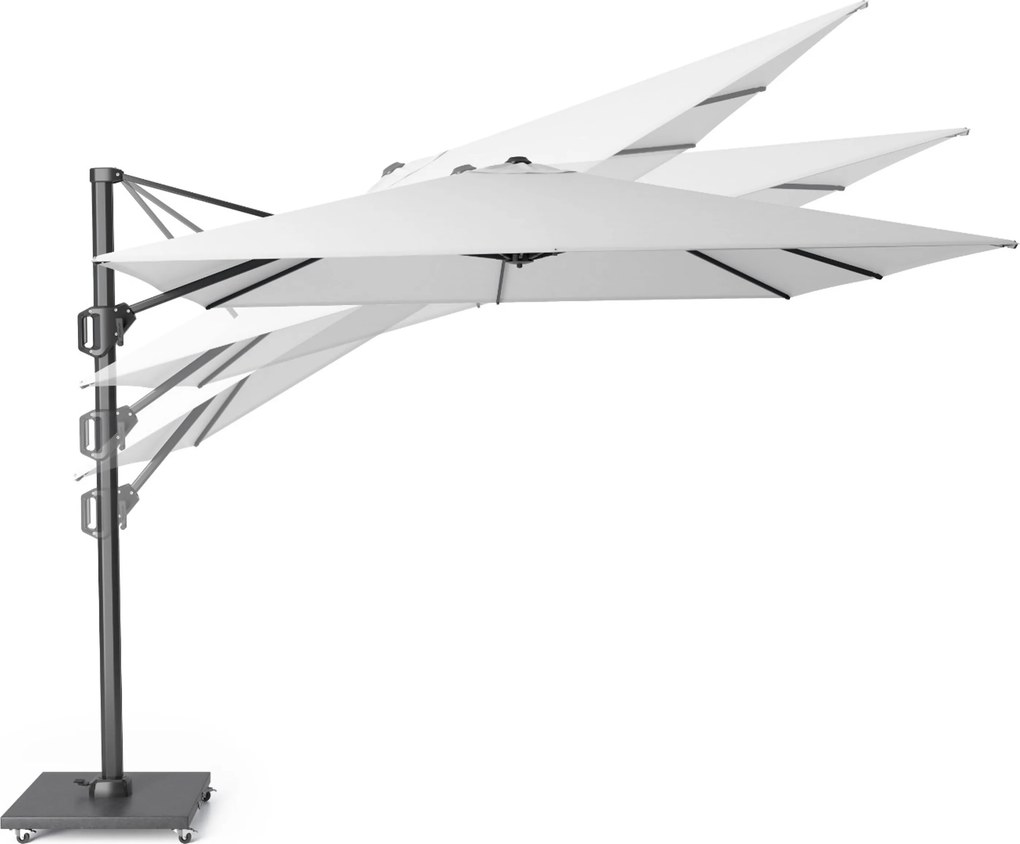 Zweefparasol 300x200 cm T1 (incl. voet + hoes) Ivoor Wit Platinum Voyager