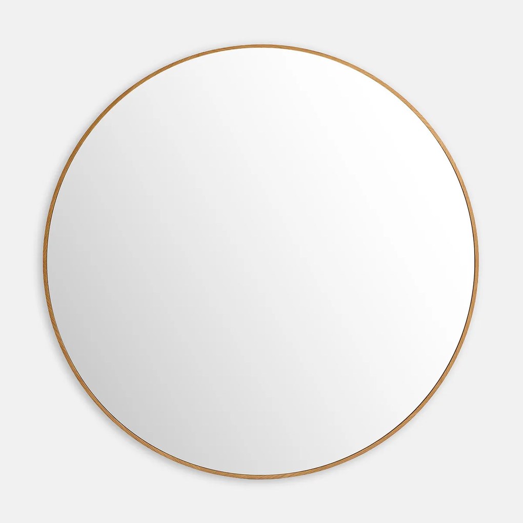 Grote ronde spiegel, eikenfineer, diameter 140 cm, IODUS
