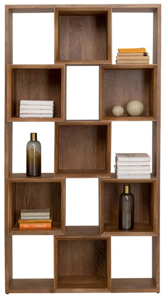Kare Design Cubes Balance Vakkenkast Massief Mango Hout - 102.5x35x192cm.