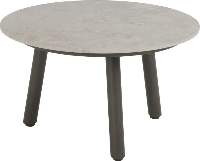 Taste by 4 Seasons Salute salontafel terre met rond keramisch tafelblad Ø 60 cm (H 35 cm) Loungetafel bruin weerbestendig