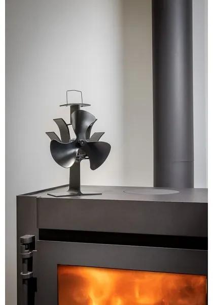 Eurom Kamin haard ventilator 3vinnen 9.6x14.9x22.6cm aluminium zwart 365207