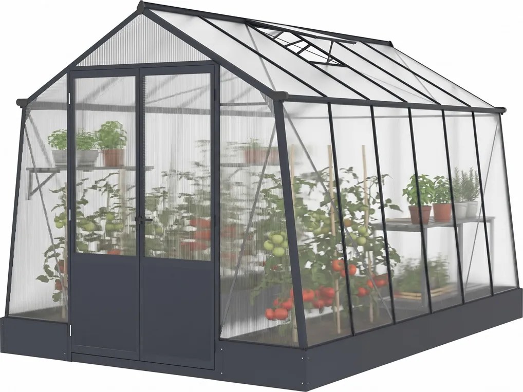 Aluminium tuinkas Lily 2,5 x 3,7 m CoverTech antraciet