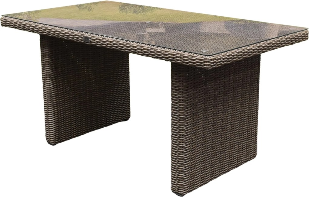 Ibiza lounge-diningtafel 120x80xH70 cm soft bruin