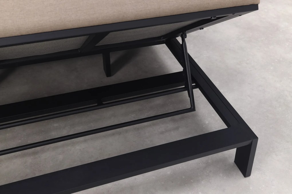 Mexico 2-persoons sunbrella ligbed - Taupe