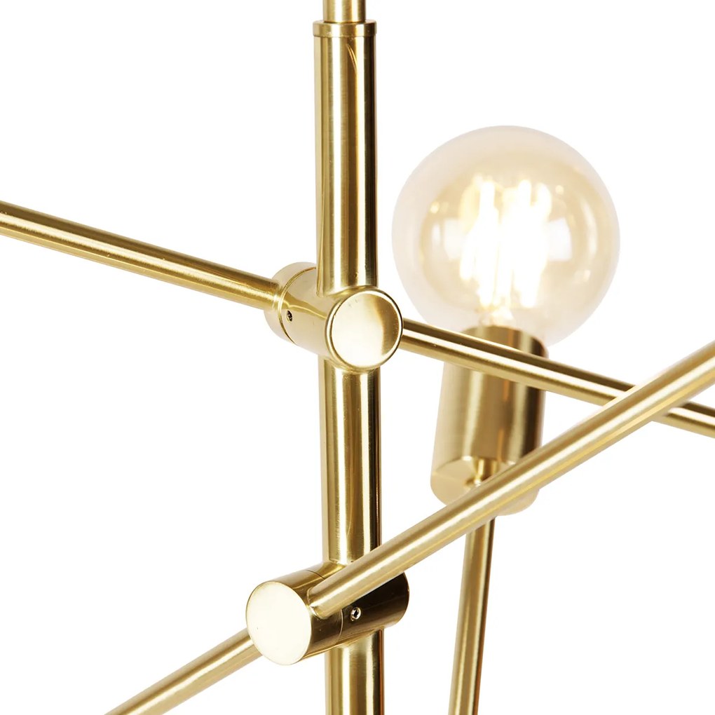 Smart hanglamp messing 6-lichts incl. Wifi G95 - Sydney