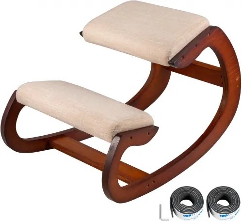 VEVOR Ergonomische kniestoel, schommelstoel, kniekruk, gezondheidsstoel, draagvermogen 80 kg, verstelbare kniekruk met kussen, stressverlichting, ergonomische fauteuil, kniekruk