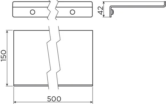 Clou Fold planchet 50cm chroom