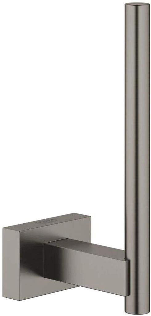 Grohe Essentials Cube Closetrolhouder 4,2x6x12,1 cm Hard Graphite Geborsteld