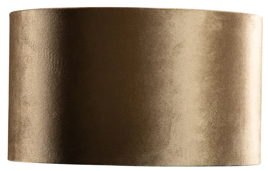 Velours lampenkap brons met gouden binnenkant 35/35/20