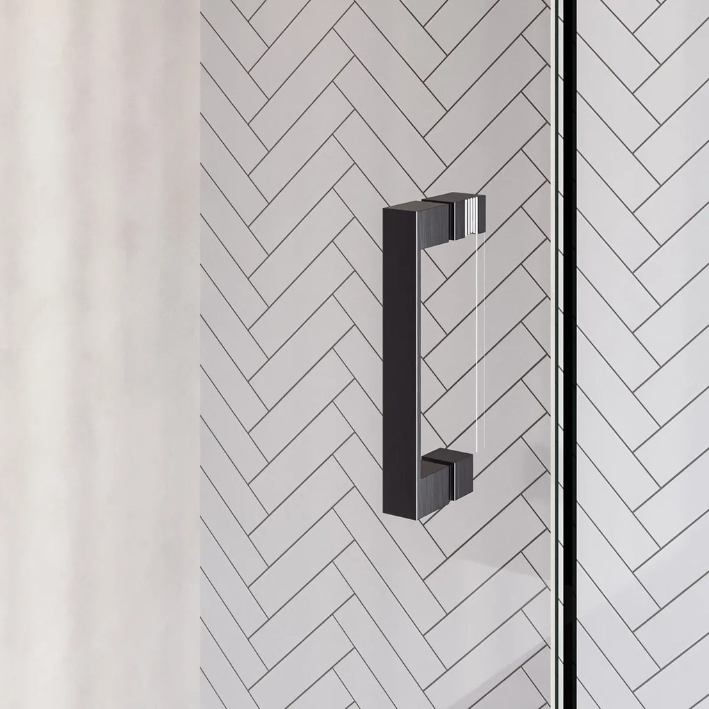 Brauer Void profielloze douchecabine 100x100cm gunmetal geborsteld PVD