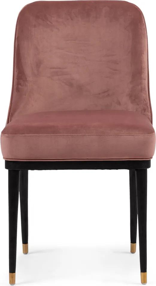 Rivièra Maison - Getty Dining Chair, velvet III, rose stain - Kleur: roze