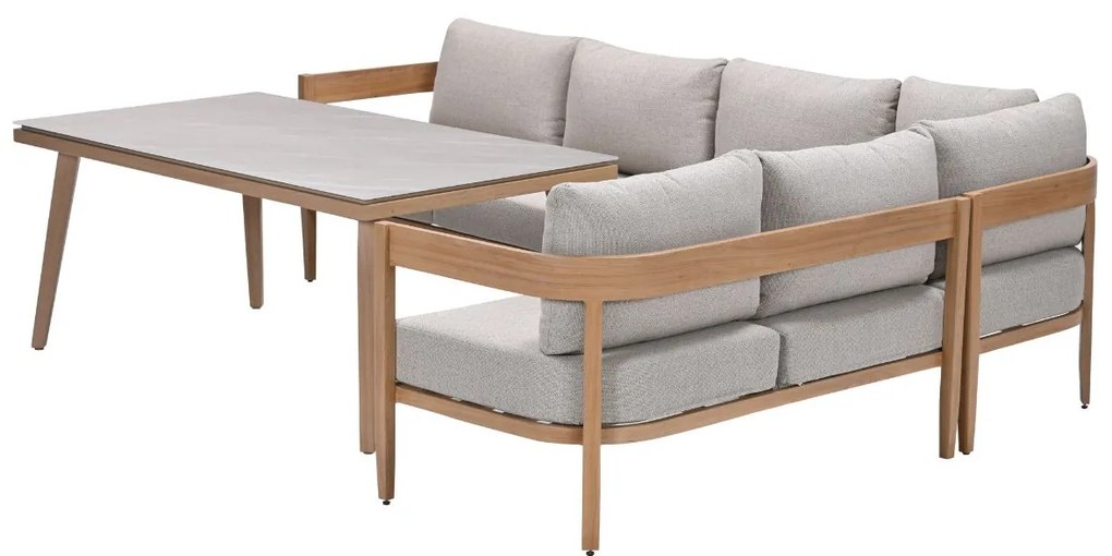 Garden Impressions San Mauro lounge dining set 5-delig - napoli sand