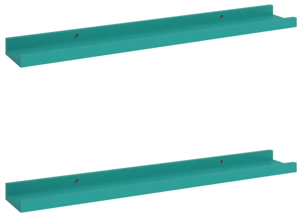 vidaXL Wandschappen 2 st 60x9x3 cm blauw