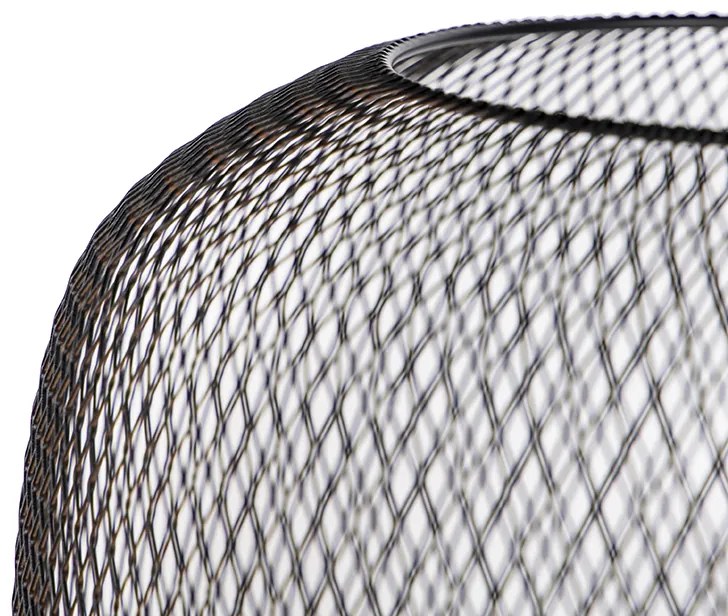 Moderne vloerlamp zwart 135cm - Bliss Mesh Modern E27 Draadlamp rond Binnenverlichting Lamp