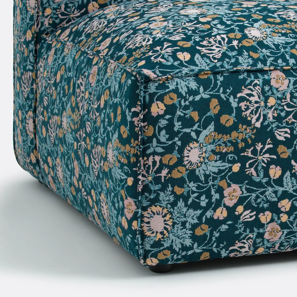 Zitelement voor modulaire bank, in gebloemd jacquard, SEVEN