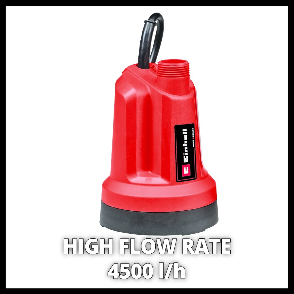 Einhell GE-SP 18 LL Li Solo Accu Dompelpomp - Zuigt tot 1mm