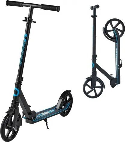 VEVOR Scooter (2 wielen) voor kinderen vanaf 8 jaar, stadsscooter, kinderscooter, straatscooter met in hoogte verstelbaar stuur en antislip platform, opvouwbare step tot 100 kg, zwart + blauw