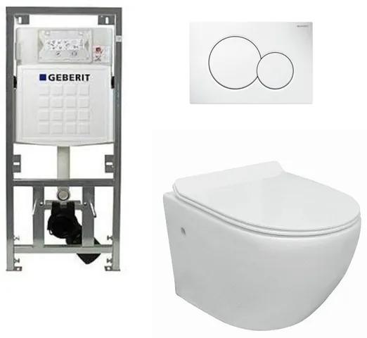 Nemo Go toiletset compact Rimless inclusief UP320 toiletreservoir met softclose en quickrelease toiletzitting met bedieningsplaat wit