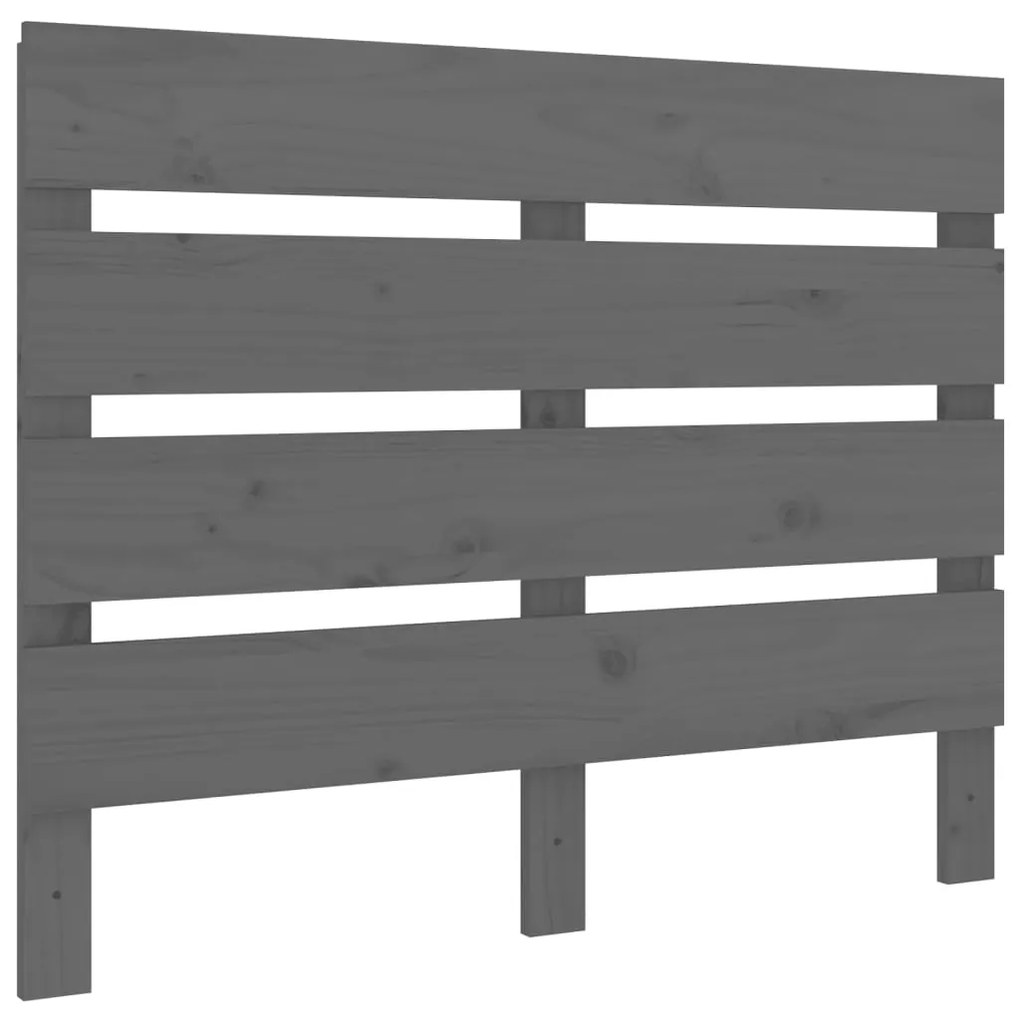 vidaXL Hoofdbord 75x3x80 cm massief grenenhout grijs