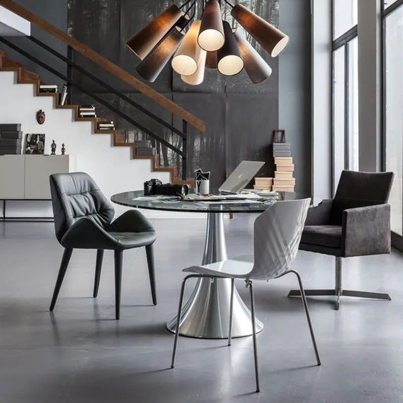 Kare Design Grande Possibilita Eettafel Met Ovaal Glazen Blad - 180 X 120cm.