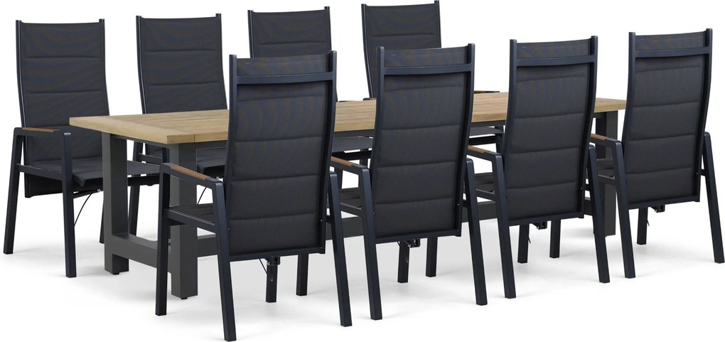 Tuinset 8 personen 300 cm Aluminium Grijs Lifestyle Garden Furniture Essence/San