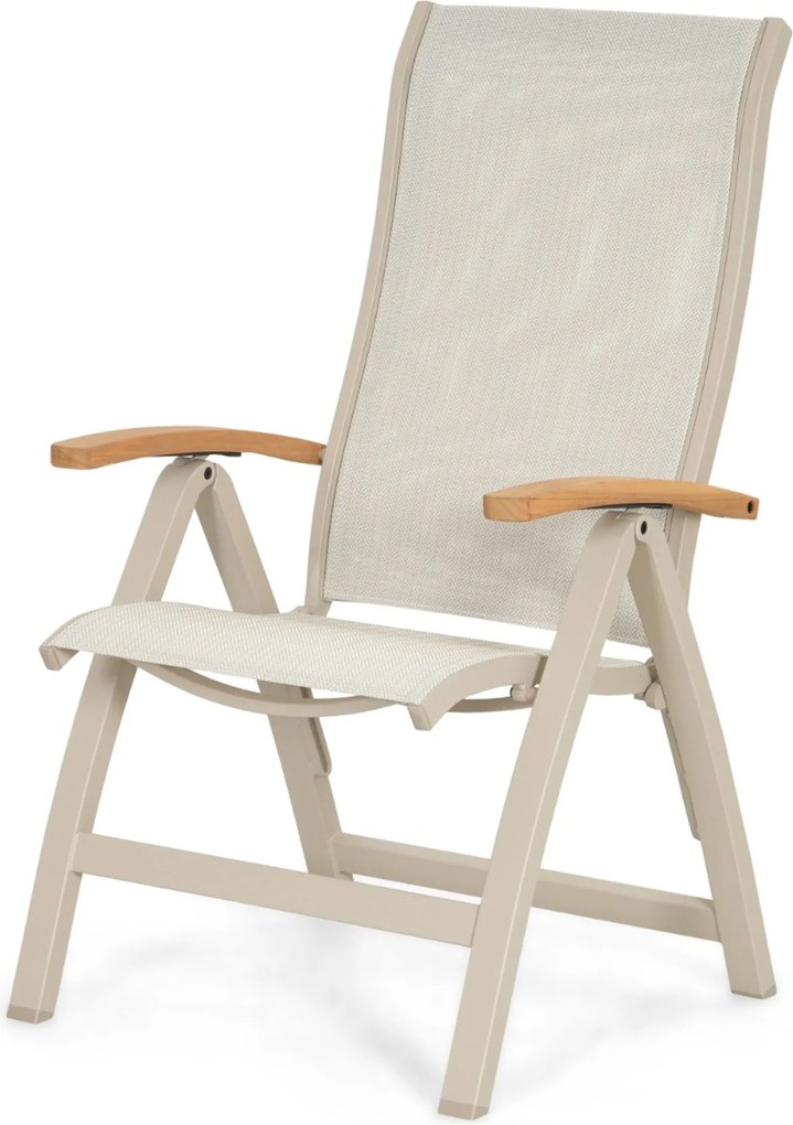 Tuinset 4 personen 200 cm Aluminium Taupe Presto Tarenta/San