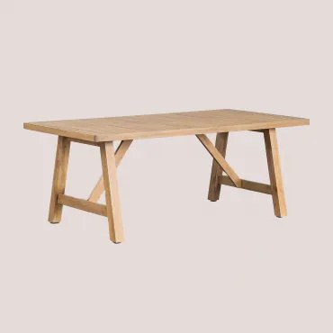 Rechthoekige Tuin Tafel Van Acaciahout Dubai 200 X 100 Cm & Rustiek Acaciabruin - Sklum