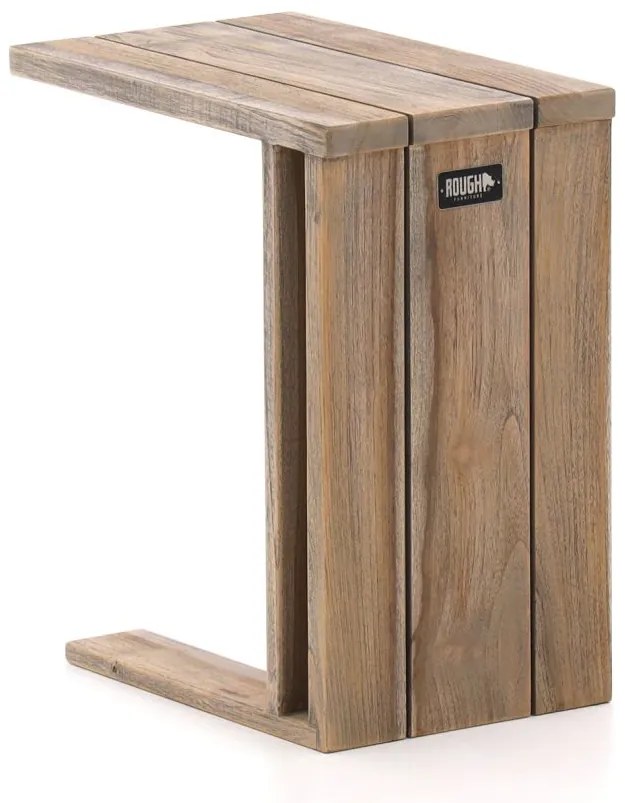 Bijzettafel tuin ROUGH | Rechthoekig  | Tuintafel Teakhout | 45x29cm | Kees Smit Tuinmeubelen