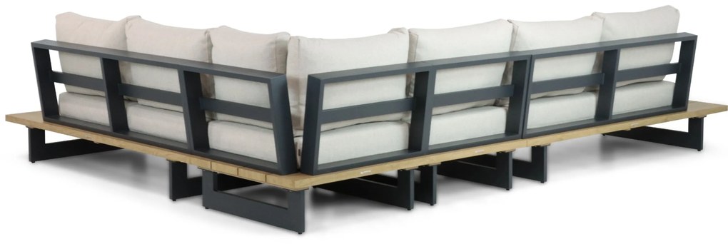 Hoek loungeset 6 personen Aluminium Grijs Lifestyle Garden Furniture Azzurro