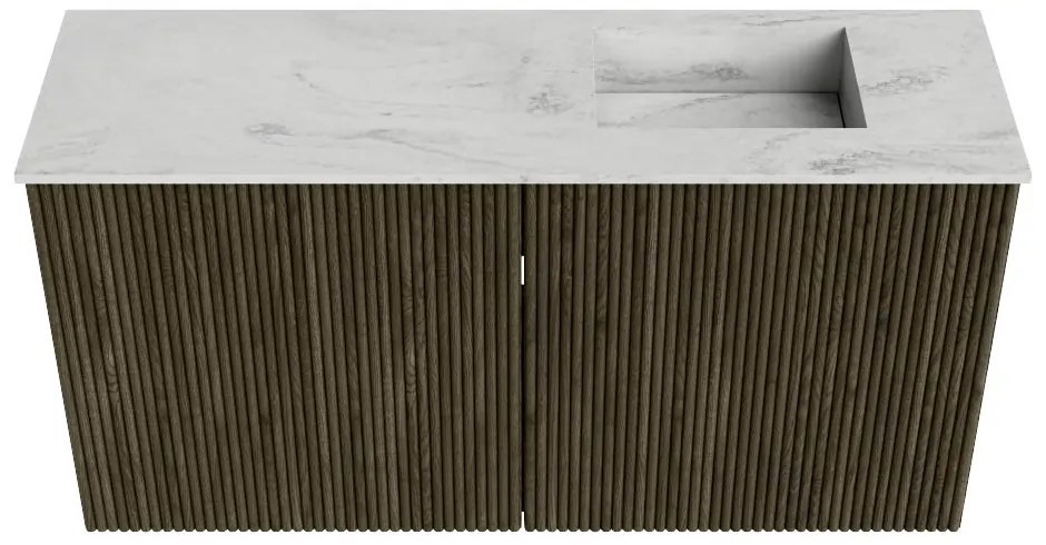 Mondiaz Joya DLux 80cm toiletmeubel shadow met wastafel faye rechts zonder kraangat opalo