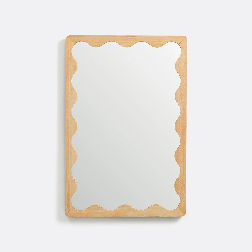 Spiegel met golvend frame, hoogte 91 cm, Lia